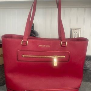 Red and gold Michael Kors shoulder bag